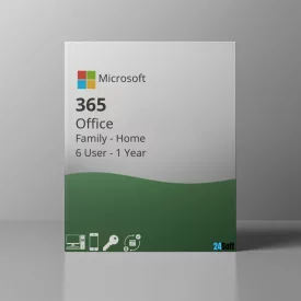   Familia Microsoft Office 365 Home – 6 utilizatori PC/MAC EUROPA – 1 an