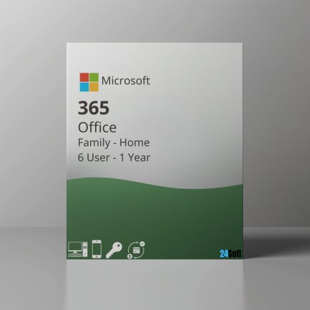 Familia Microsoft Office 365 Home – 6 utilizatori PC/MAC EUROPA – 1 an